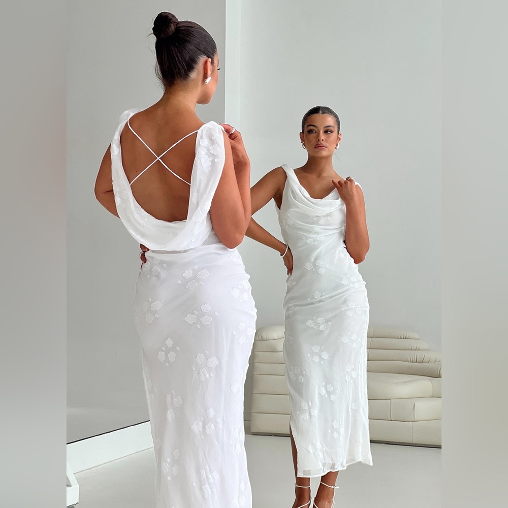 Princess Polly Contessa Maxi Dress White